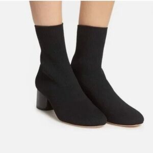 Vince Tasha Rib Knit Cylinder Heel Sock Booties
